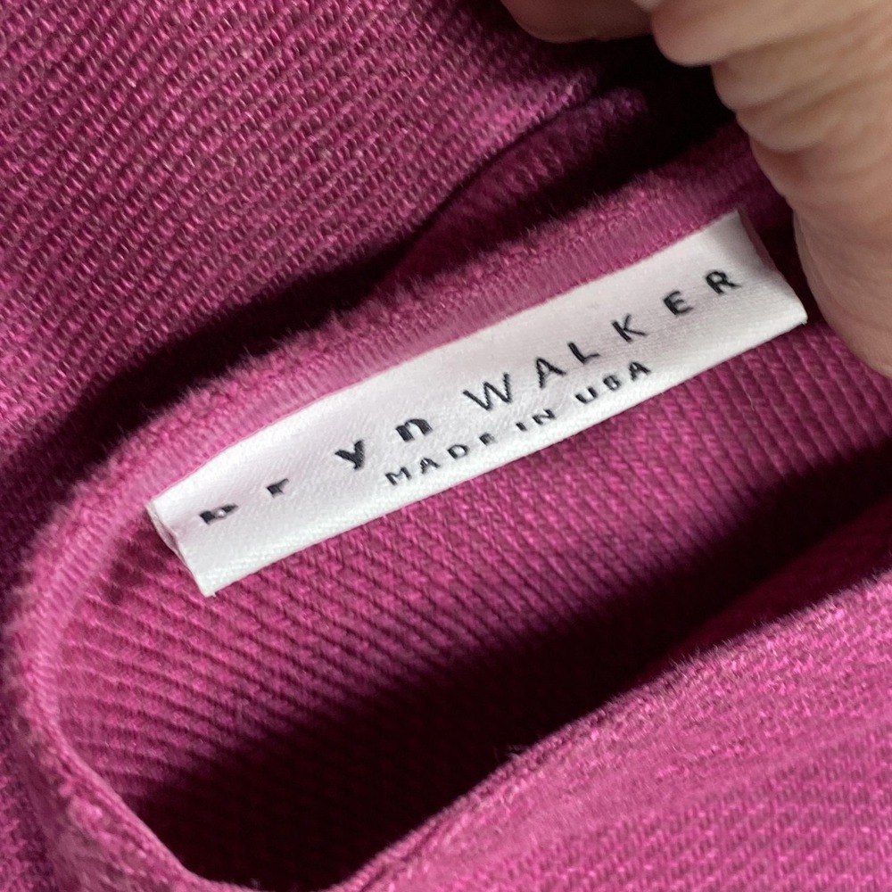 Bryn Walker Tunic Top Womens XS Magenta Linen 3/4 Sleeve A-Line Made USA Keyhole - Picture 2 of 15